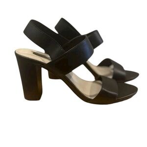 French Connection Black Women's Block Heel Sandals size 8.5